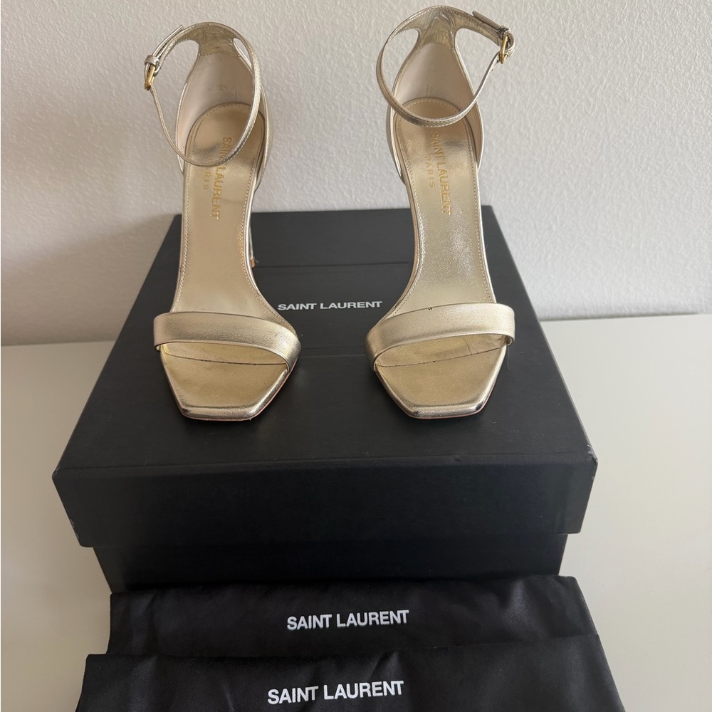 Saint Laurent Metallic Gold Heels